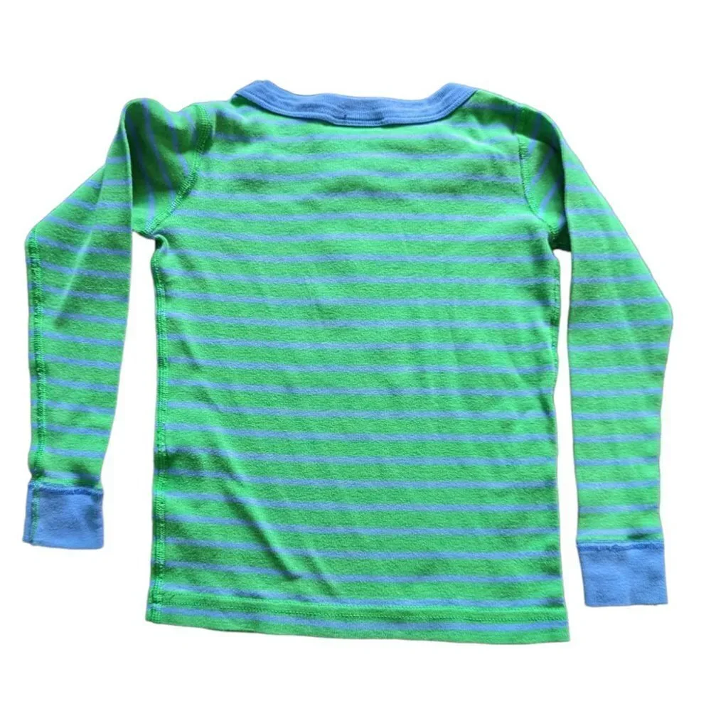 Hanna Andersson Rocket‎ Space Organic Stripe Alien Long Sleeve Shirt